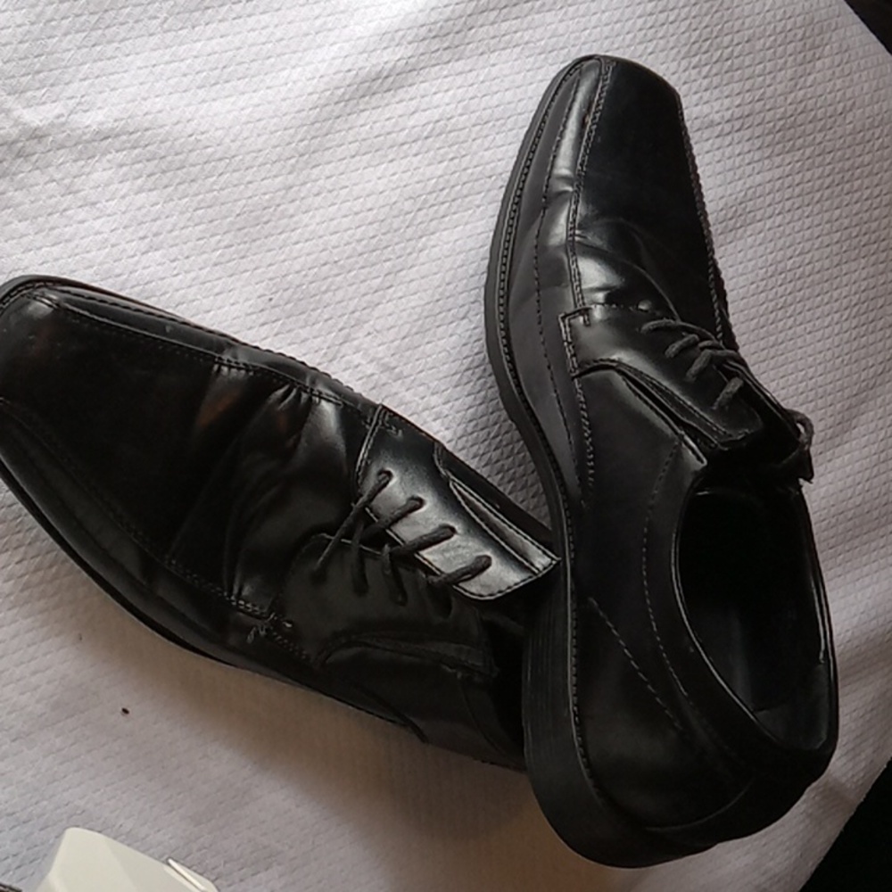 Kenneth Cole Reaction Men's Sz 11 Vegan Leather Oxford,Black - Picture 3 of 7